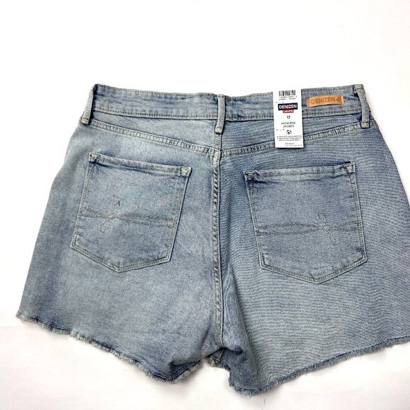 Levi's Denizen High Rise Denim Shorts Stretch Cotton Pockets Blue Women 12 NWT - Picture 4 of 11